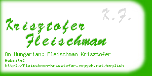 krisztofer fleischman business card